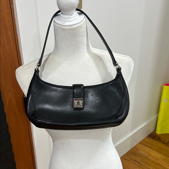 Cole Haan Black Leather Shoulder Bag - Picture 1 of 5